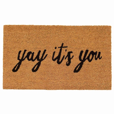 Calloway Mills Entrance Mat, Coir, Natural, Blue 106051729